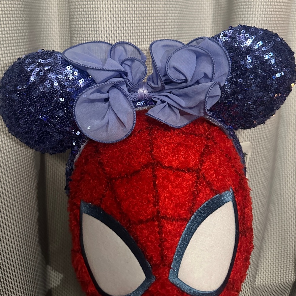 Minnie Ears, Purple Sparkle with Unique Bow
